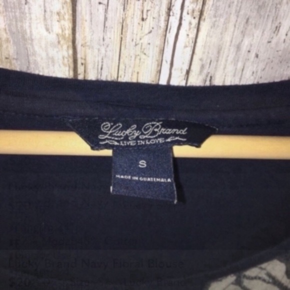 Lucky Brand Navy Floral Blouse - Picture 6 of 6